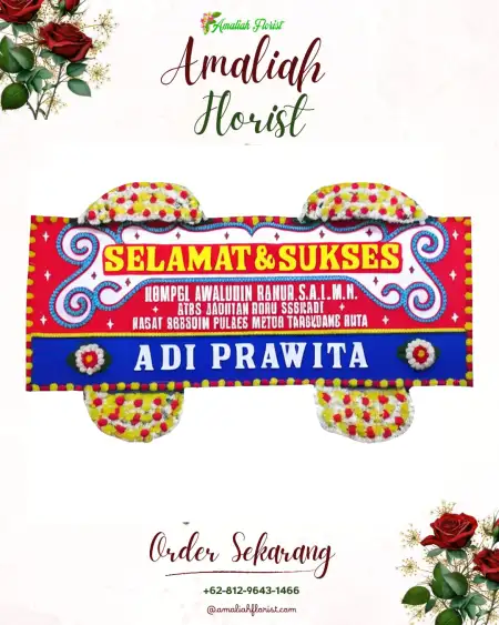 Papan Bunga Ucapan Selamat Muka Kuning