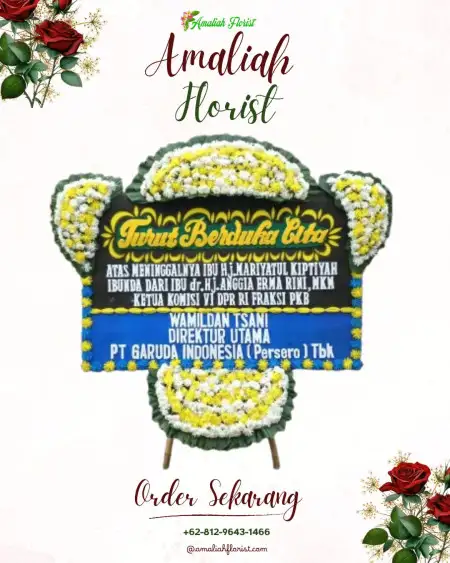 Papan Bunga Duka Muka Kuning